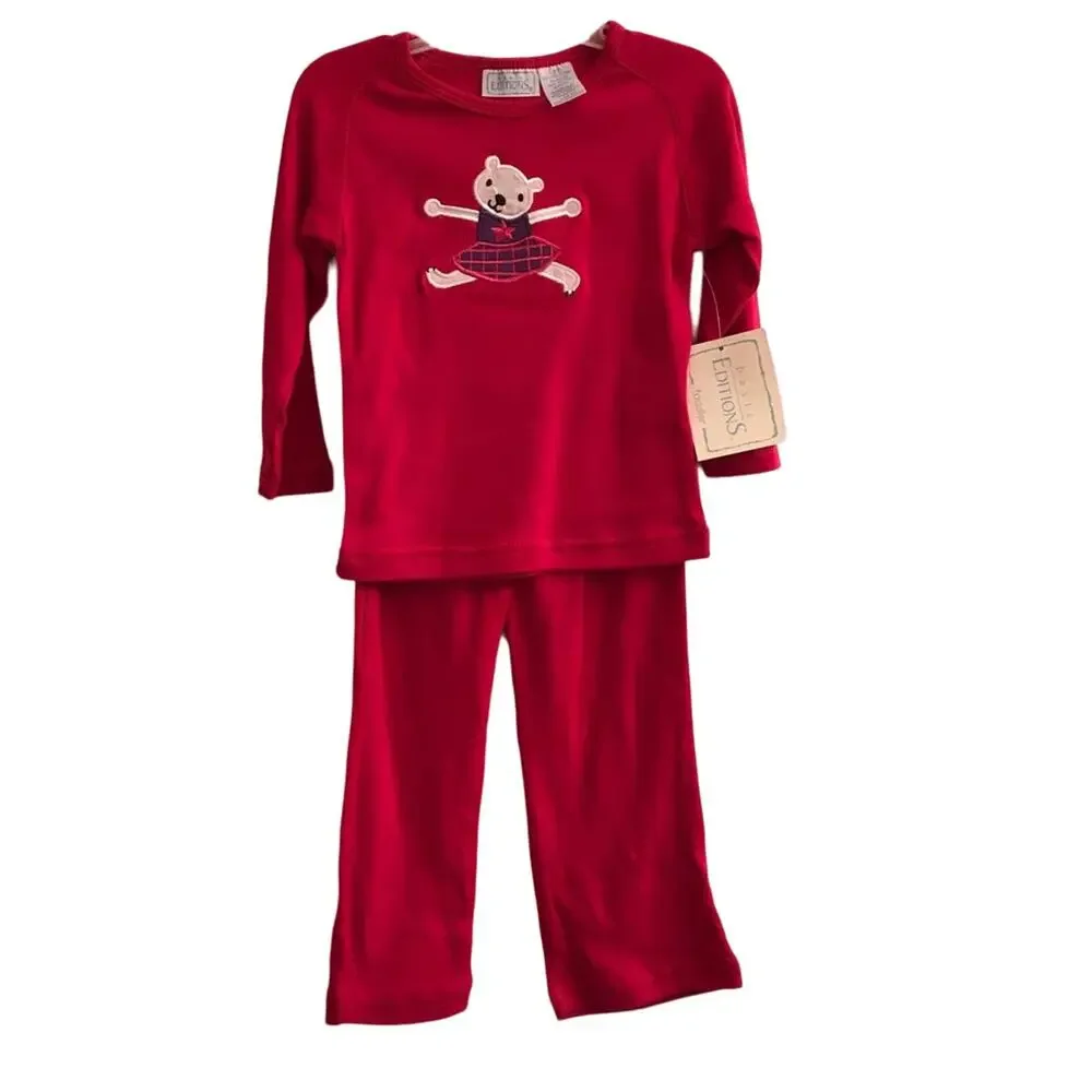 Basic Editions Bear 2 piece Set Toddler Girls 2T